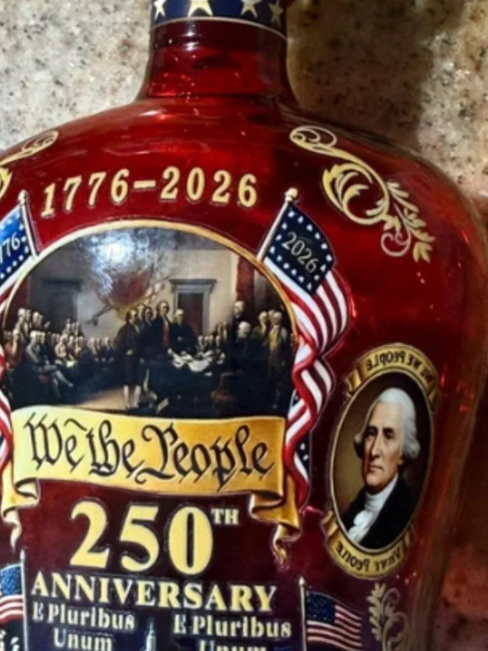 Commemorative 250th Anniversary Whiskey Decanter – Lead-Free Crystal Glass